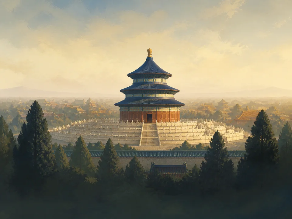 Illustrated view of Beijing