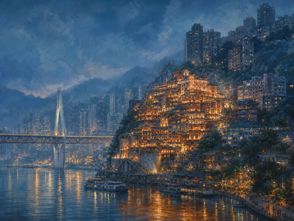 Illustrated view of Chongqing